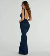 Cadence Sleeveless Mermaid Glitter Formal Dress